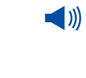 Ikona - głośniczek z symbolami oznaczającymi wydobywający się dźwięk